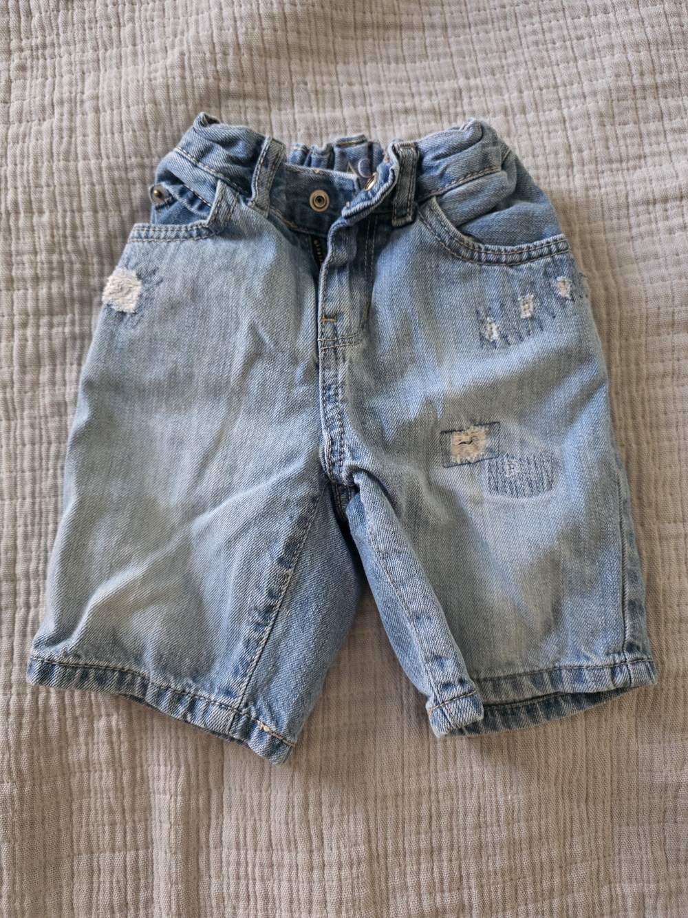 Place Light Blue Distressed Denim Kids Shorts